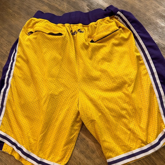 Just Don x Lakers Los Angeles LA Basketball Shorts Yellow Men’s Size XXL 1996 - Picture 3 of 11